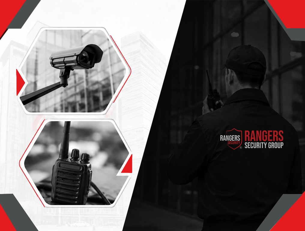 On-site professional guards representing Rangers Security Group’s integrated real-time monitoring, adaptable security protocols, and risk-based deployment approach