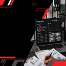 Reporting expert collecting security data from mascot, representing Rangers Security Group’s detailed incident reporting system with video logs and action summaries