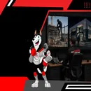 Security operator monitoring real-time screens while mascot represents active threat alerting, showcasing Rangers Security Group’s rapid response and threat analysis process