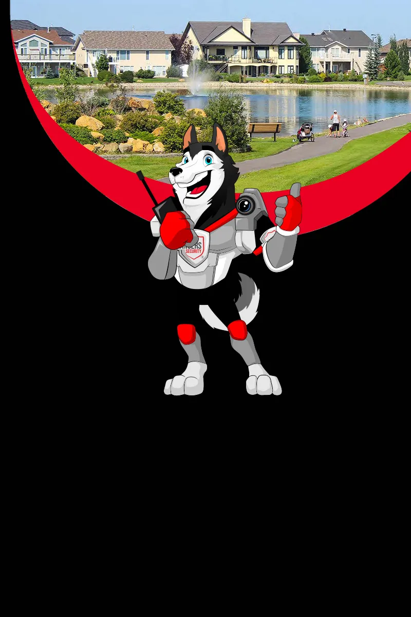 Rangers Security Group mascot representing reliable Olds security solutions, ensuring round-the-clock safety for sites and assets.
