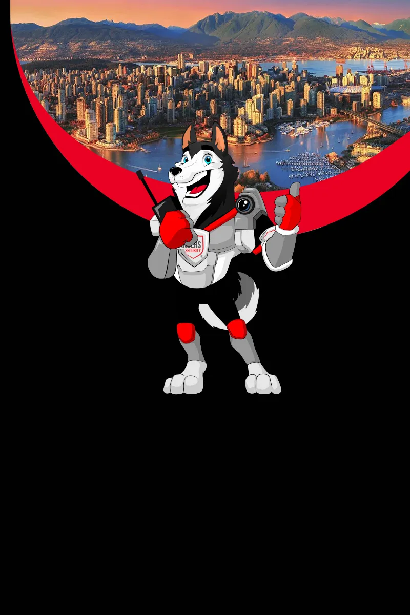 Rangers Security Group's mascot representing comprehensive security services in Delta, combining trained guards and advanced surveillance.