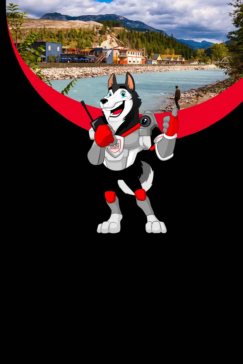 Rangers Security Group's mascot symbolizing professional security services in Golden, including trained guards and 24/7 monitoring.