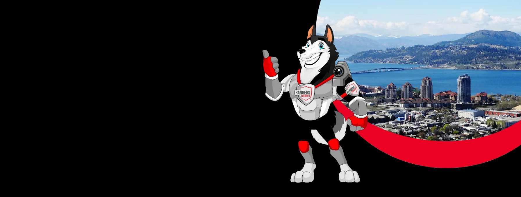 Rangers Security Group mascot depicting reliable protection in Kelowna, ensuring safety for businesses and properties.