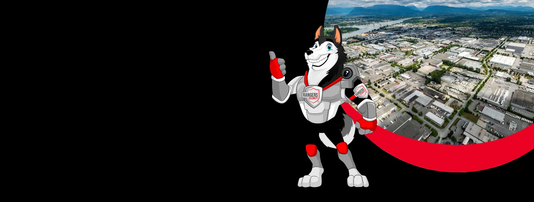 Rangers Security Group's mascot symbolizing reliable protection in Langley, ensuring safety for commercial and industrial environments