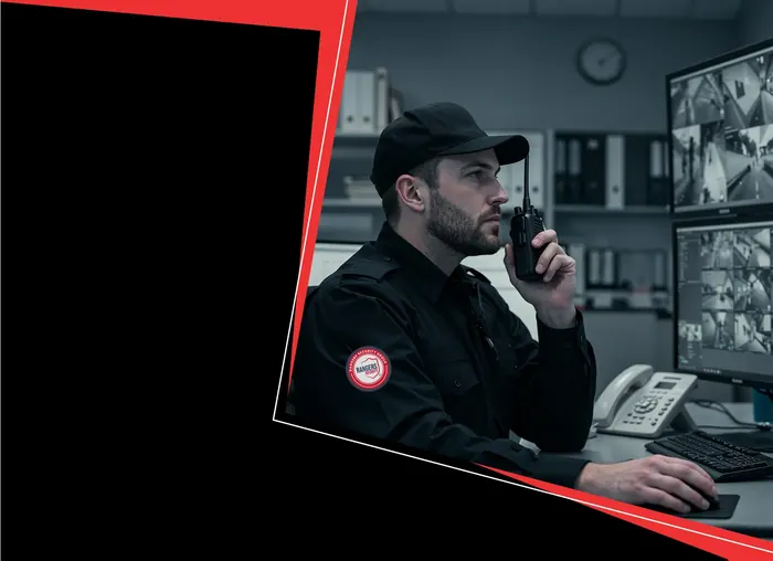 Security operator watching live camera feeds for Saskatchewan property protection